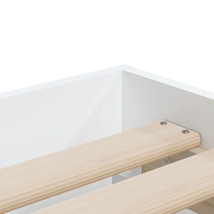 Cadre de lit avec tiroirs sans matelas blanc 90x200 cm - 9