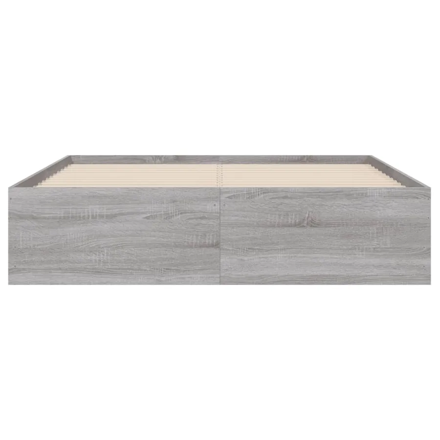 Cadre de lit avec tiroirs sans matelas sonoma gris 135x190 cm - 6