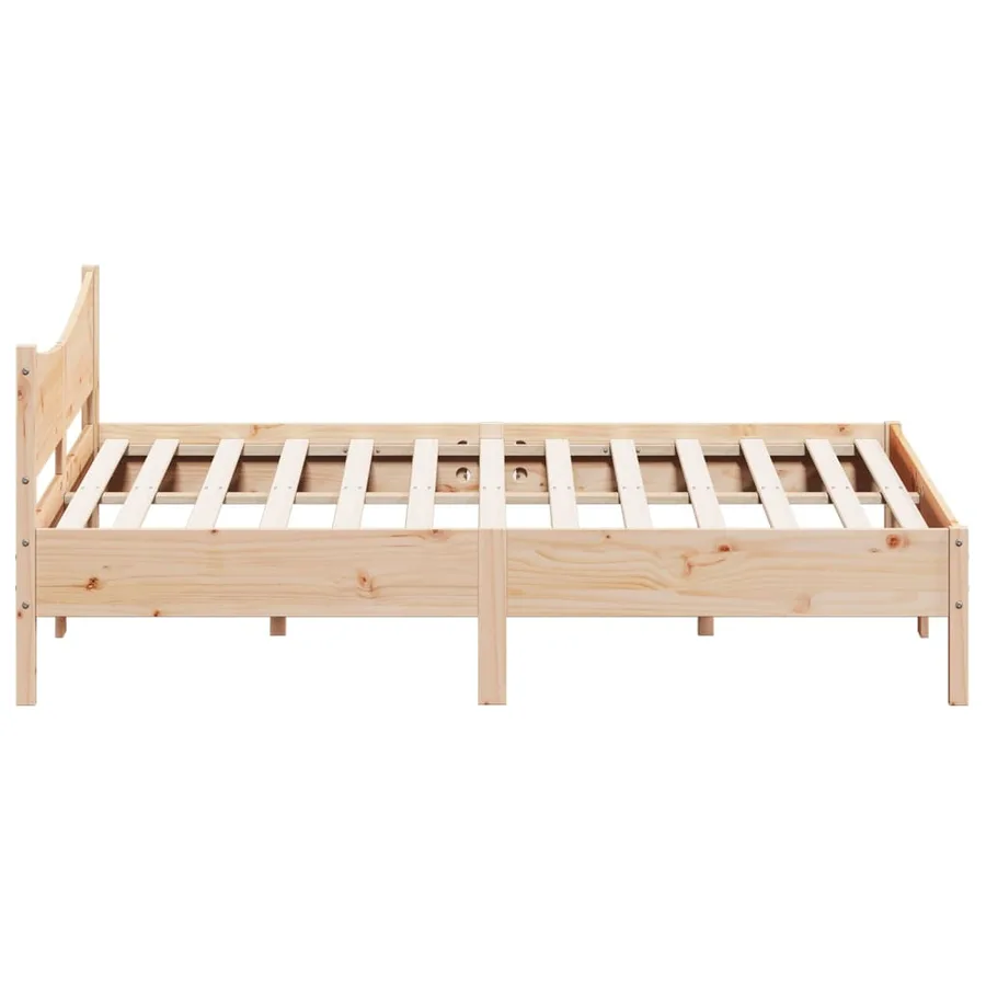 Cadre de lit sans matelas 200x200 cm bois massif de pin - 5