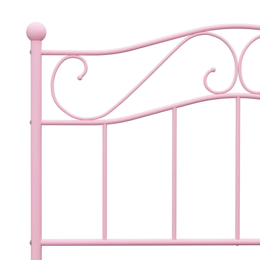 Cadre de lit sans matelas rose métal 100x200 cm - 5