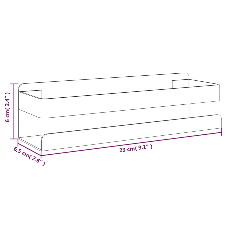 Étagère de douche noir mat acier inoxydable 304 brossé - 8
