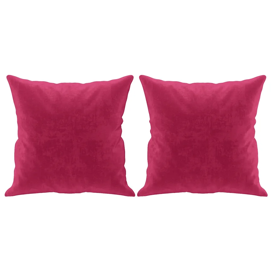 Canapé 2 places avec oreillers bordeaux 140 cm velours - 5