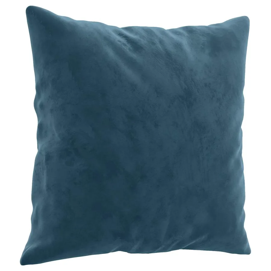 Canapé 2 places avec oreillers décoratifs bleu 140 cm velours - 6