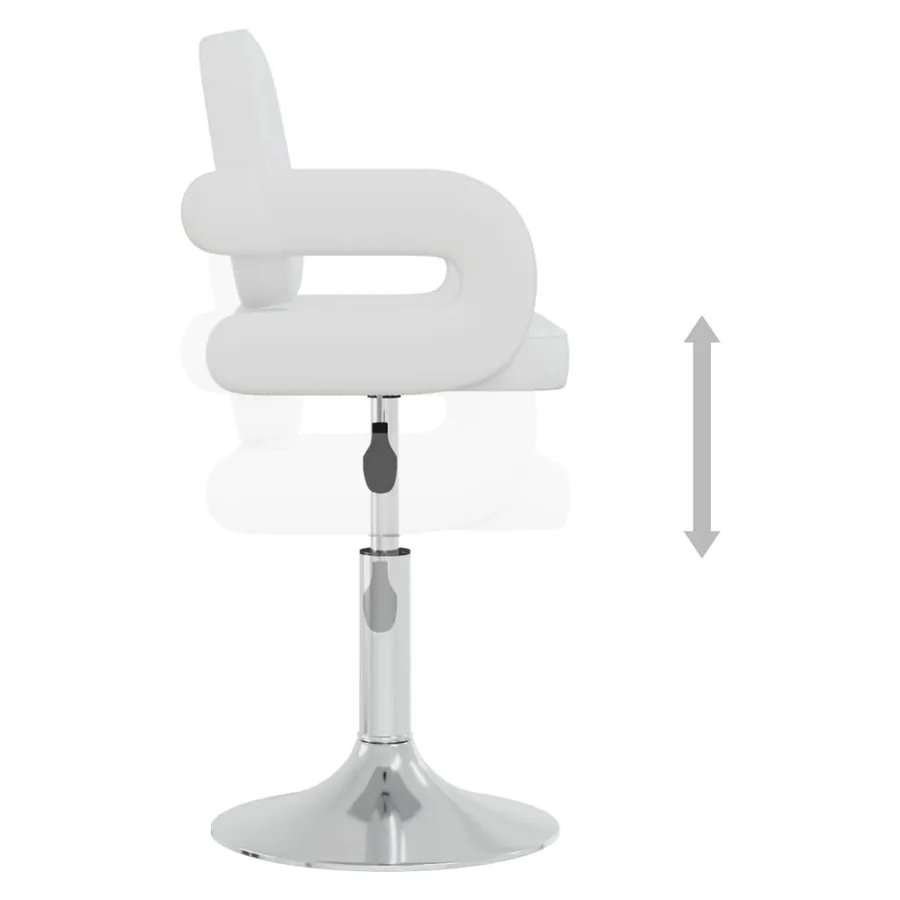 Chaises pivotantes à manger lot de 4 Blanc Similicuir - 6