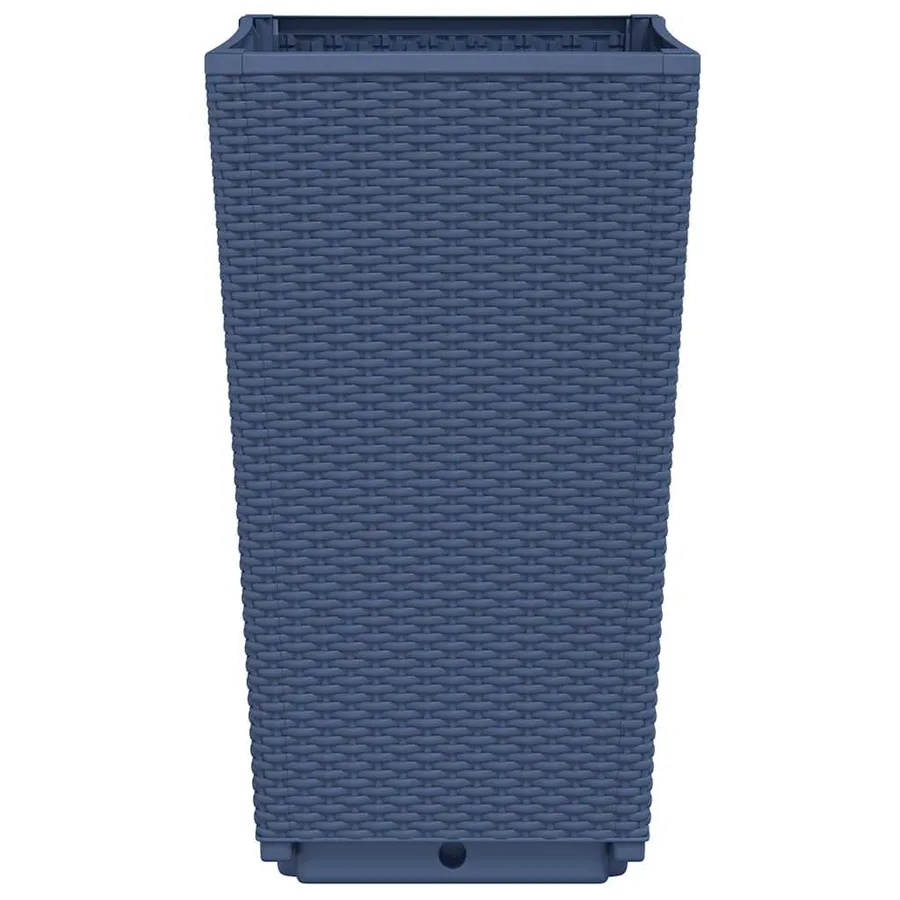Jardinières 2 pcs bleu gris 32,5x32,5x57 cm PP - 5