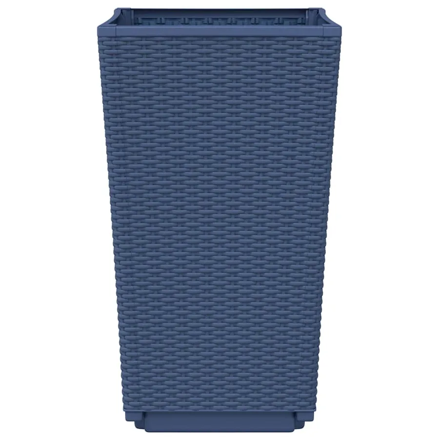 Jardinières 2 pcs bleu gris 32,5x32,5x57 cm PP - 6