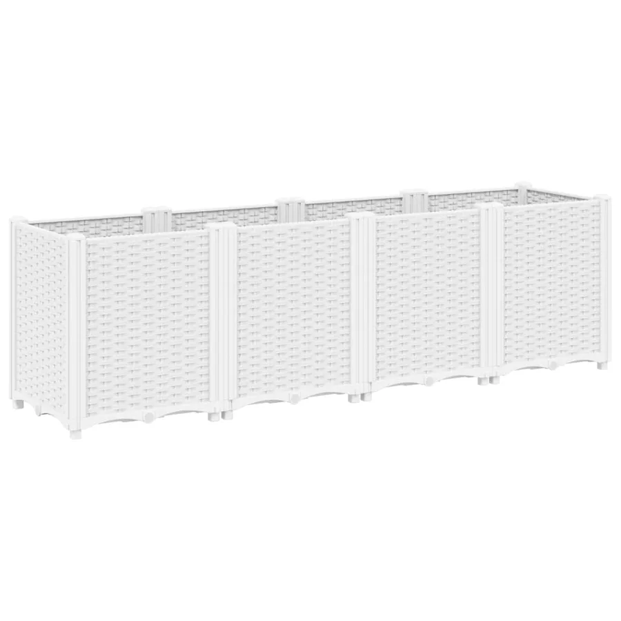 Jardinière blanc 160x40x53 cm polypropylène - 2