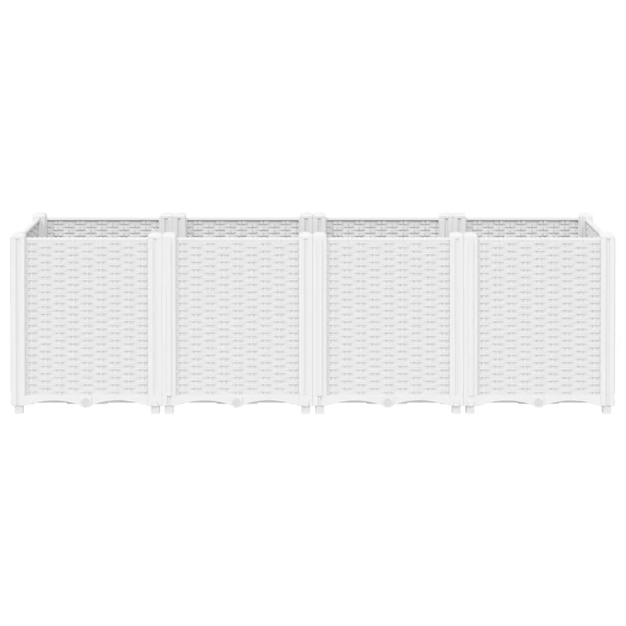 Jardinière blanc 160x40x53 cm polypropylène - 3