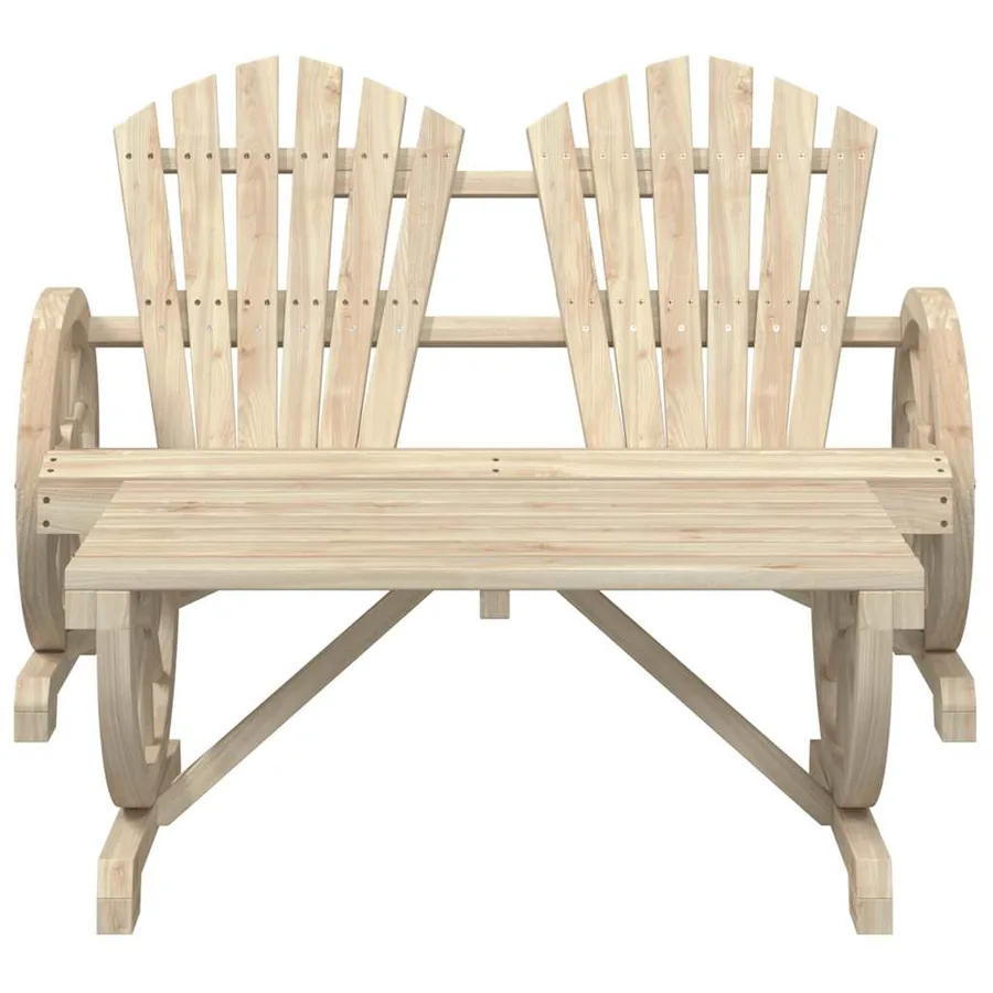 Salon de jardin 4 pcs bois de sapin massif - 5