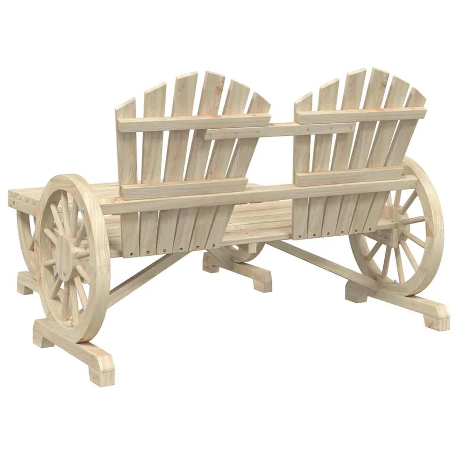 Salon de jardin 2 pcs bois de sapin massif - 5