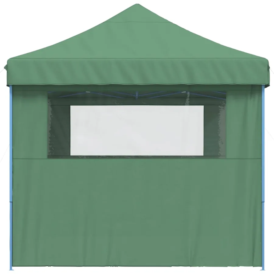 Tente de réception pliable escamotable 3 parois latérales vert - 4
