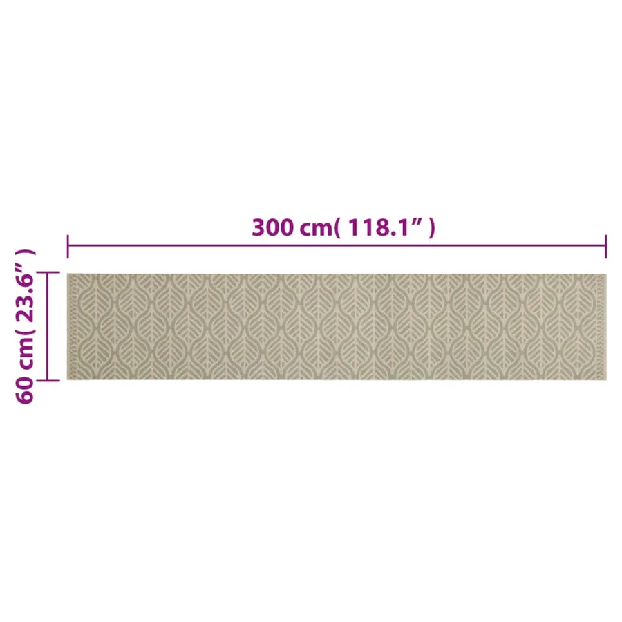 Tapis de cuisine lavable impression feuilles 60x300 cm velours - 5