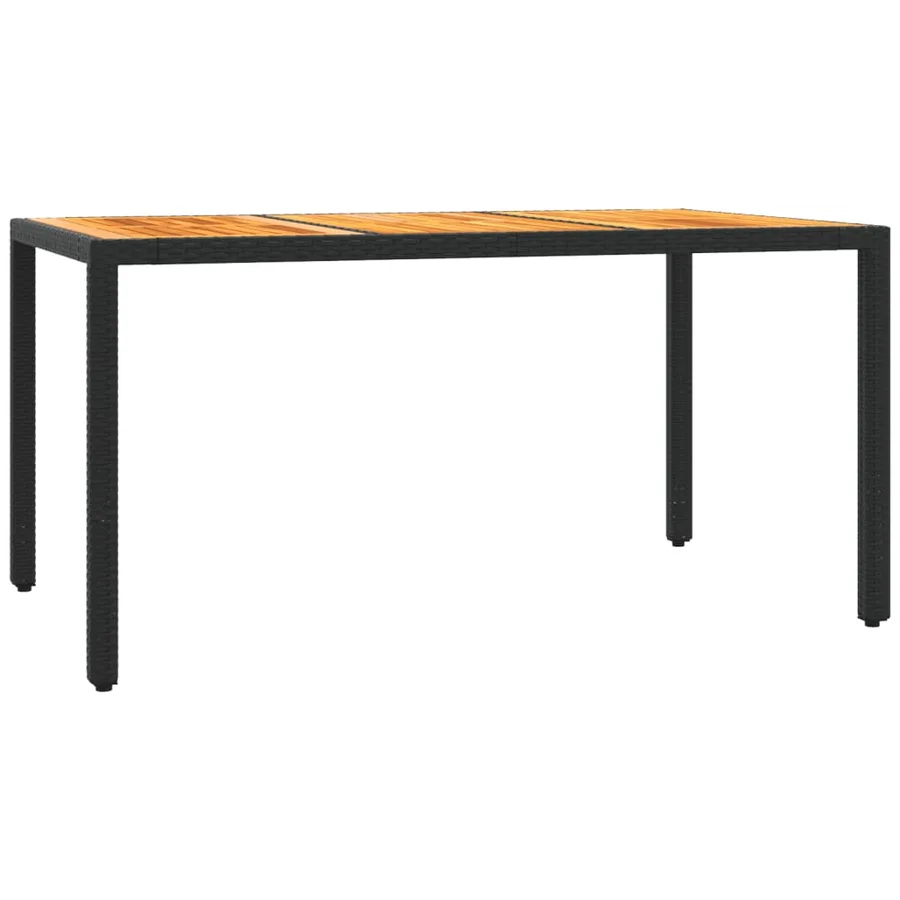 Ensemble à manger de jardin coussins 7pcs Noir Résine tressée - 4
