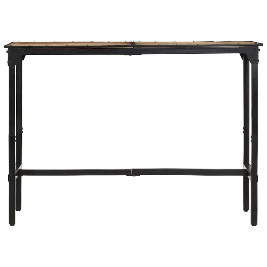Table de bar 150x55x107 cm bois de manguier massif brut - 4