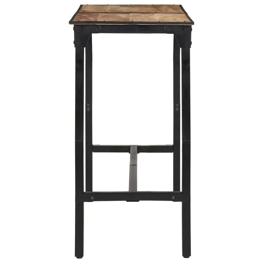 Table de bar 150x55x107 cm bois de manguier massif brut - 5
