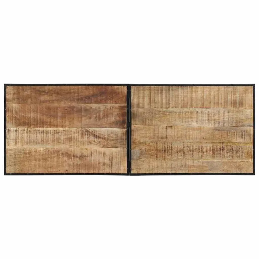 Table de bar 150x55x107 cm bois de manguier massif brut - 6