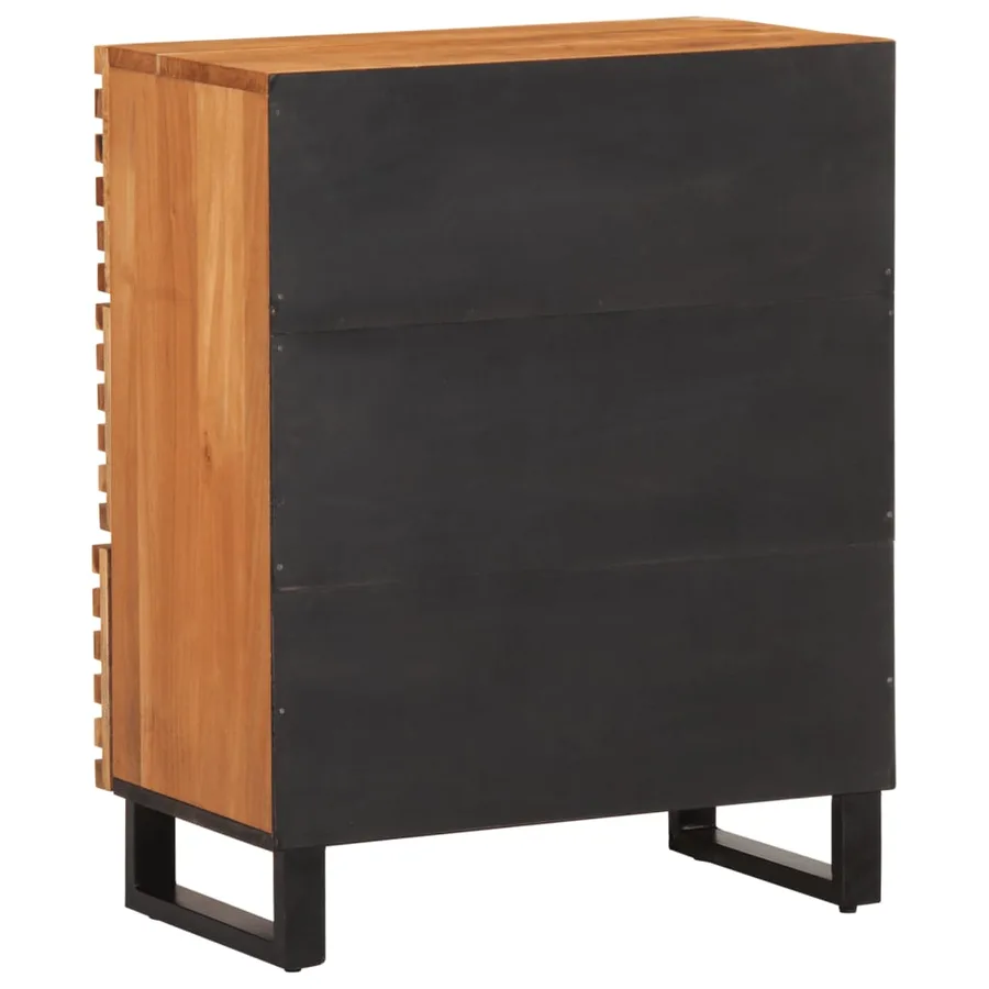 Buffet 60x34x75 cm bois d'acacia massif - 4
