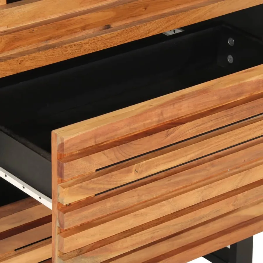 Buffet 60x34x75 cm bois d'acacia massif - 8