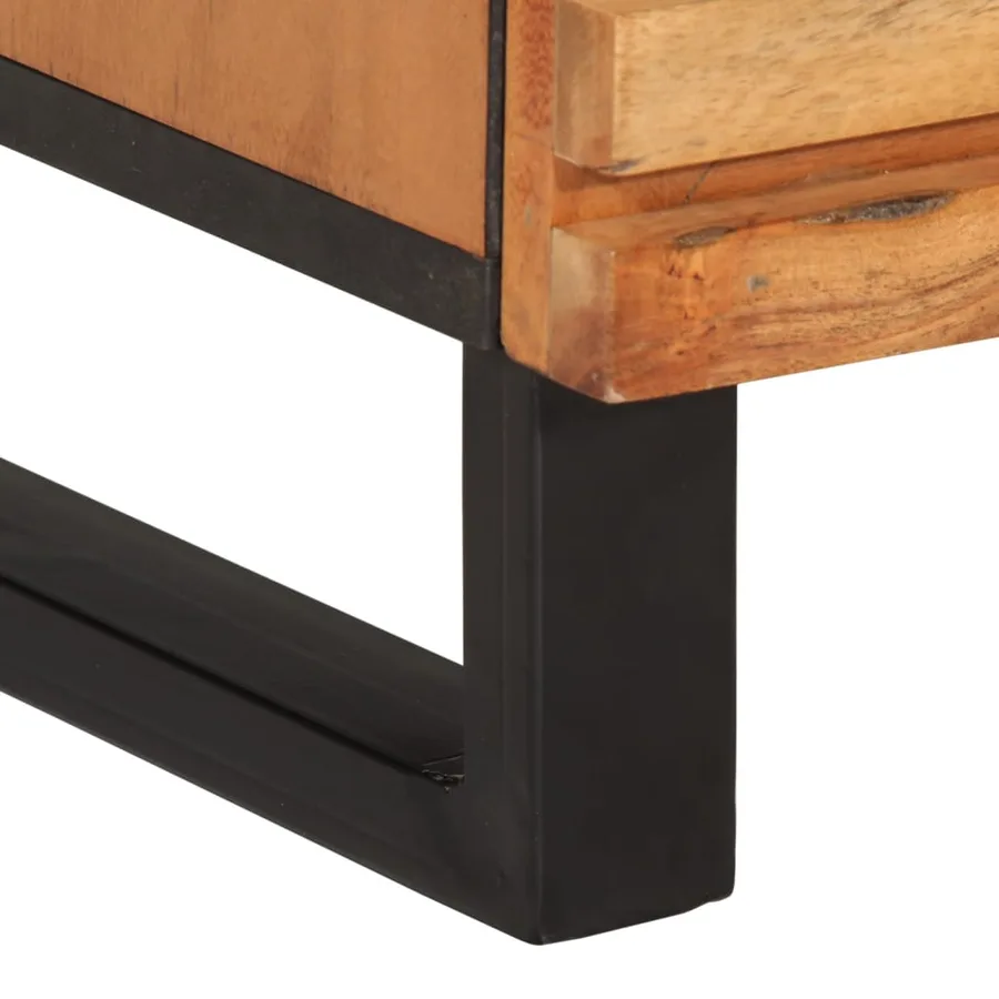 Buffet 60x34x75 cm bois d'acacia massif - 9