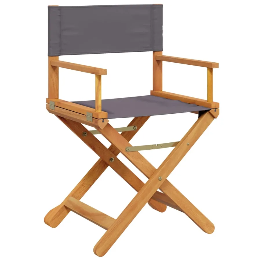 Chaises de jardin pliables lot de 4 gris foncé tissu - 4