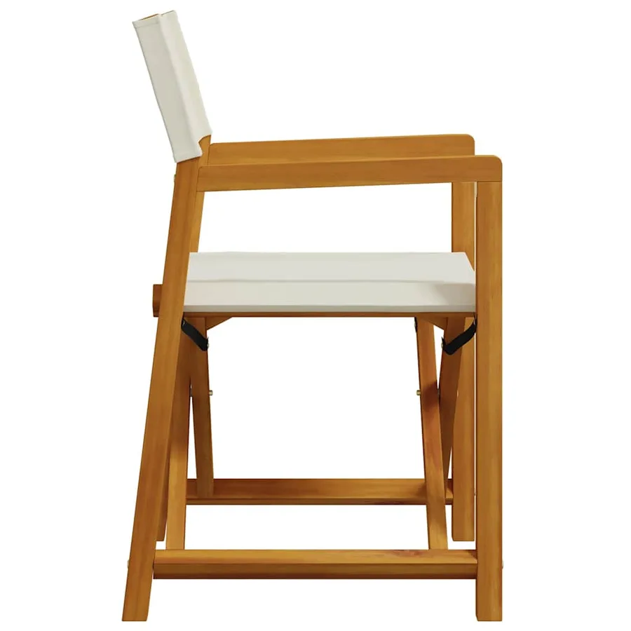 Chaises de jardin pliables lot de 8 blanc crème tissu - 5