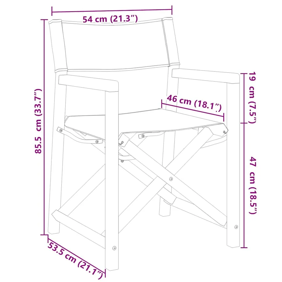 Chaises de jardin pliables lot de 8 blanc crème tissu - 9