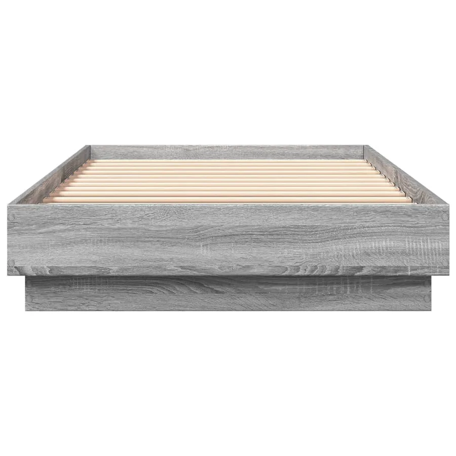 Cadre de lit sans matelas sonoma gris 90x200 cm - 4