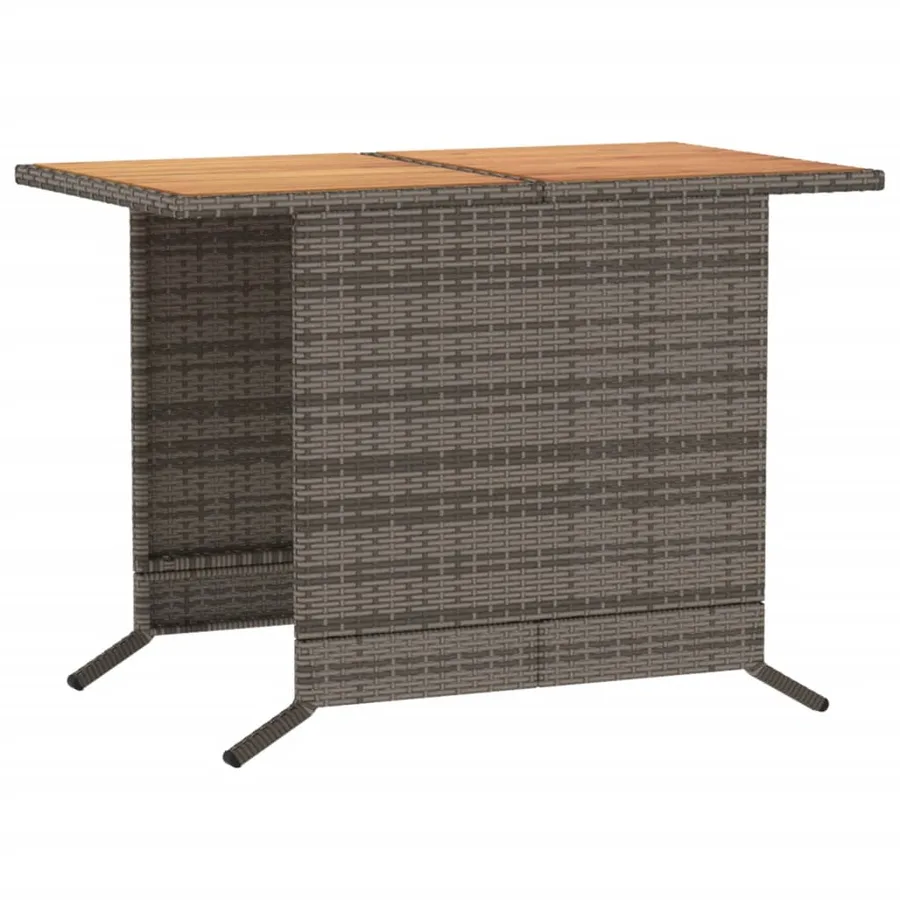 Ensemble de bistro 3 pcs avec coussins gris résine tressée - 9