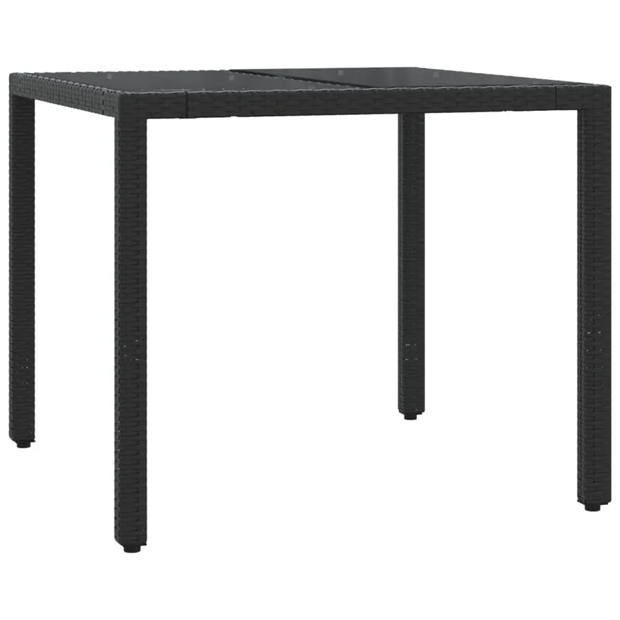 Ensemble à manger de jardin avec coussins 3 pcs Noir - 4