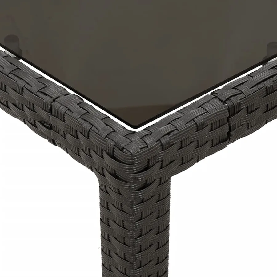 Ensemble à manger de jardin avec coussins 3 pcs Noir - 6