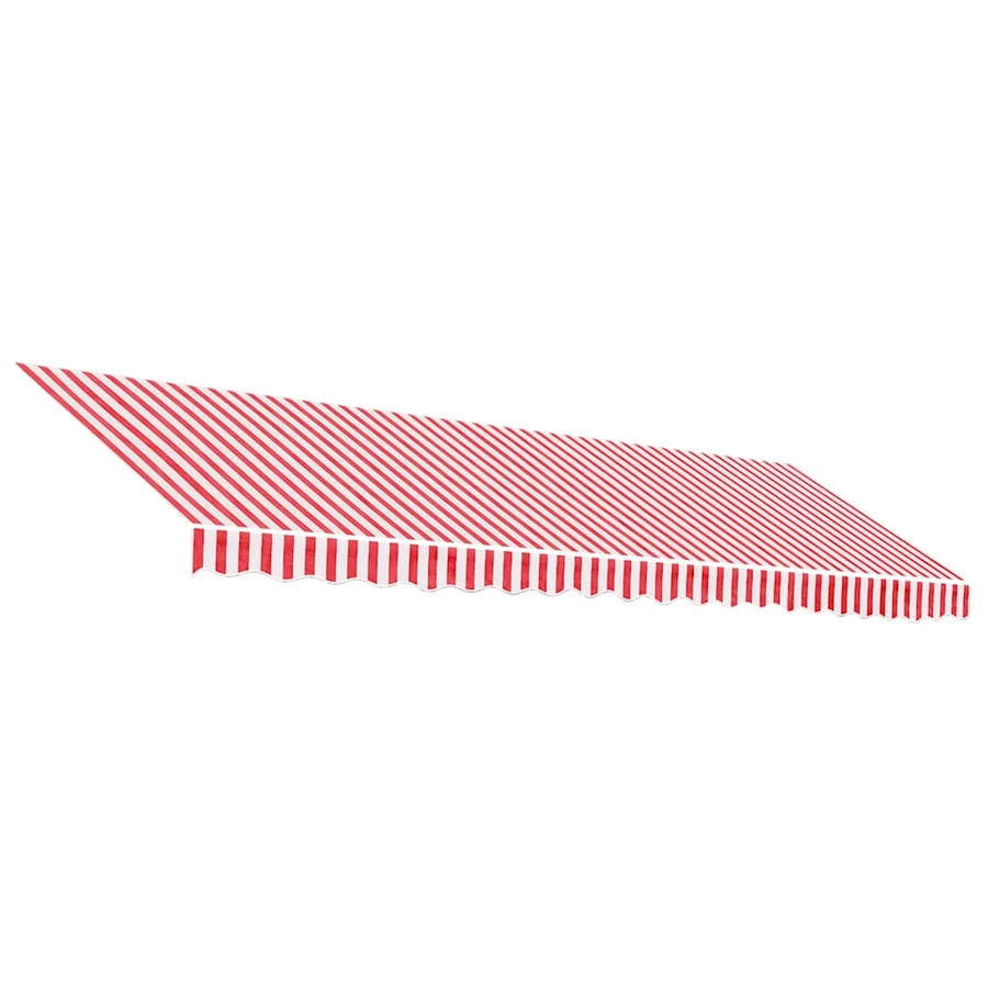 Tissu de remplacement pour auvent rouge et blanc 5x3,5 m polyester - 2
