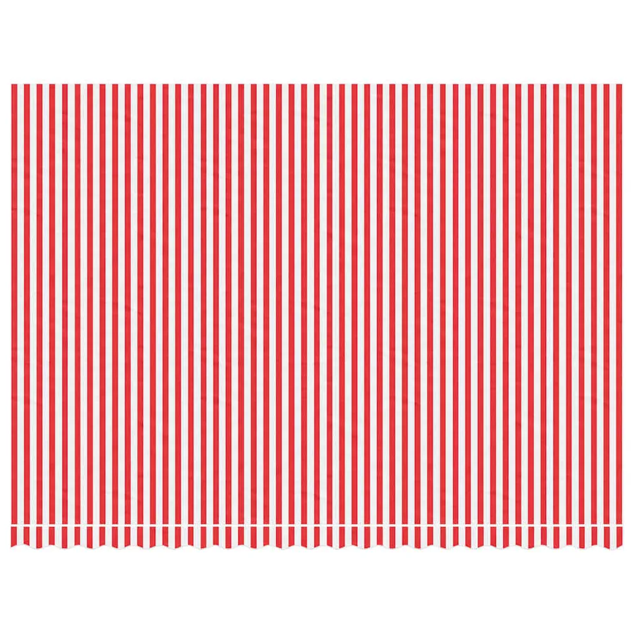 Tissu de remplacement pour auvent rouge et blanc 5x3,5 m polyester - 3