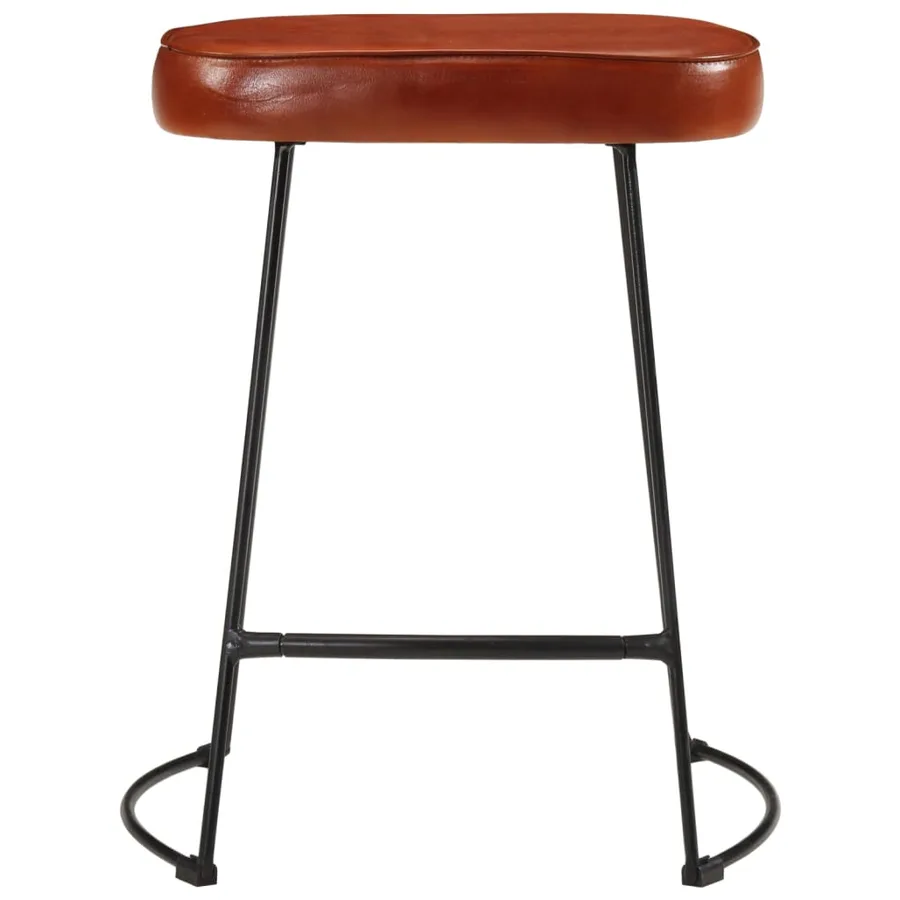 Tabourets de bar lot de 2 marron foncé 40x29,5x53 cm - 3