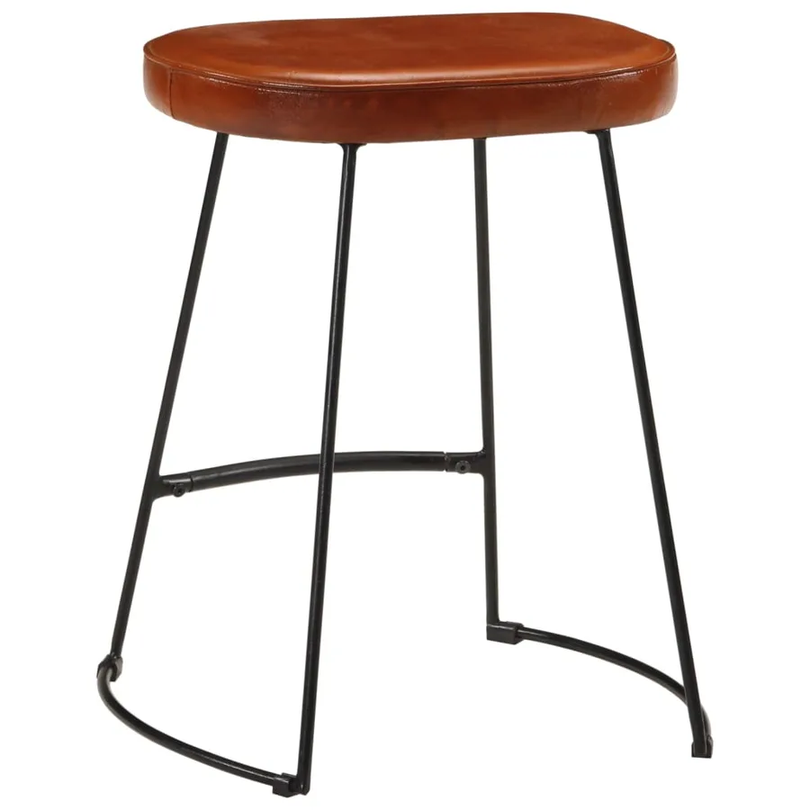 Tabourets de bar lot de 2 marron foncé 40x29,5x53 cm - 5
