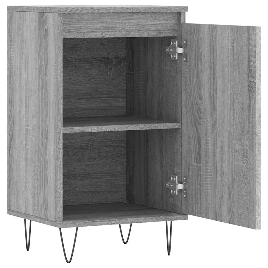 Buffet sonoma gris 40x35x70 cm bois d'ingénierie - 4