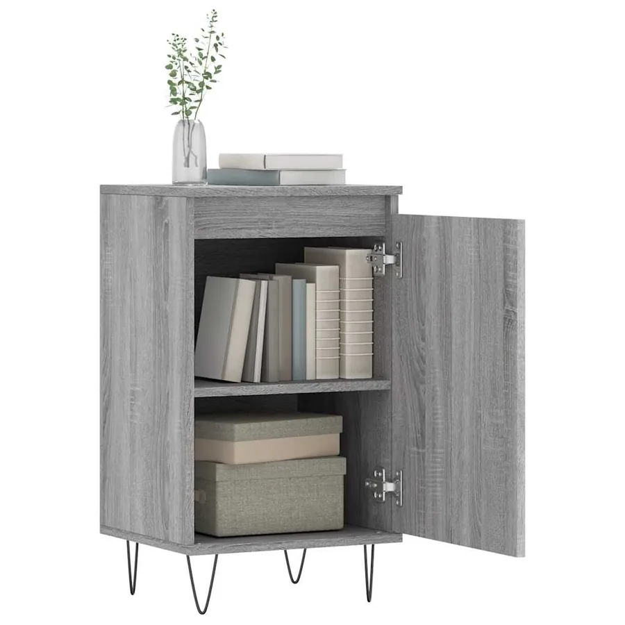 Buffet sonoma gris 40x35x70 cm bois d'ingénierie - 9