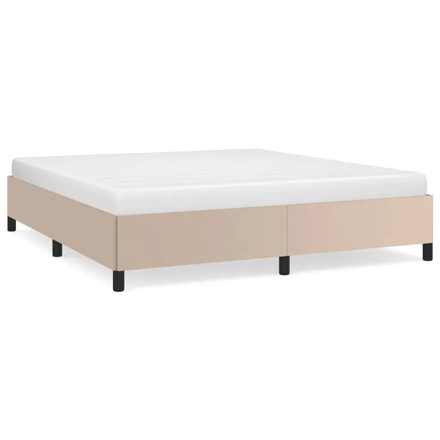 Cadre de lit sans matelas cappuccino 160x200 cm similicuir - 2