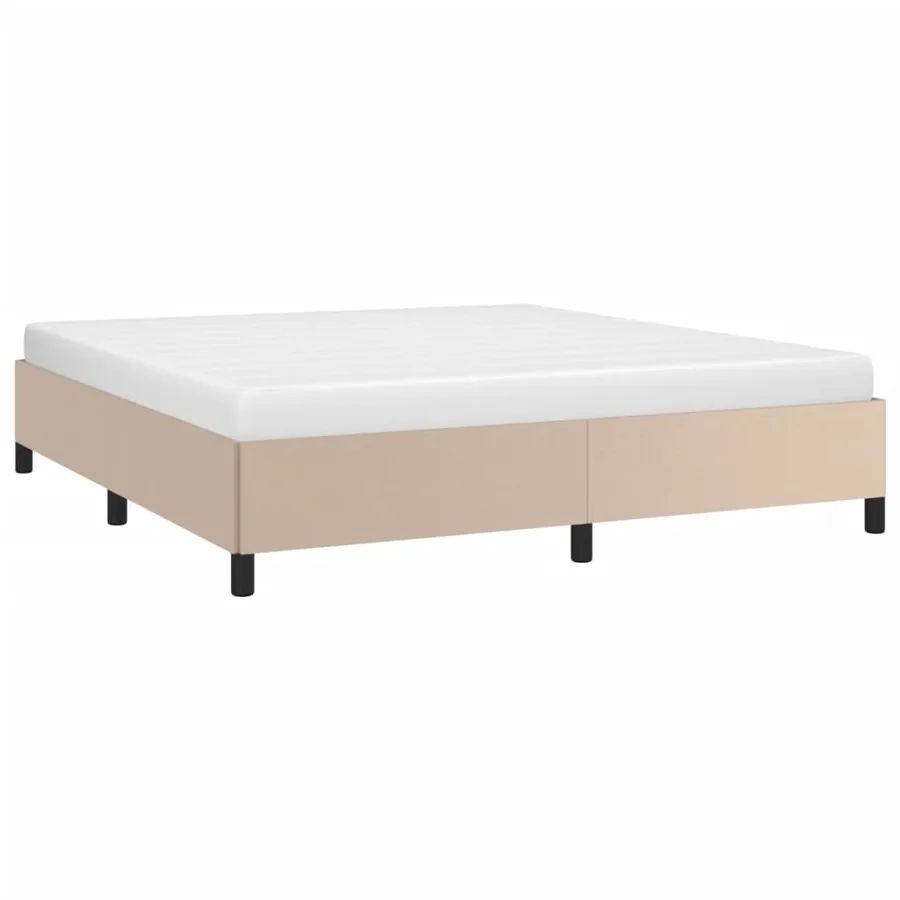 Cadre de lit sans matelas cappuccino 160x200 cm similicuir - 3