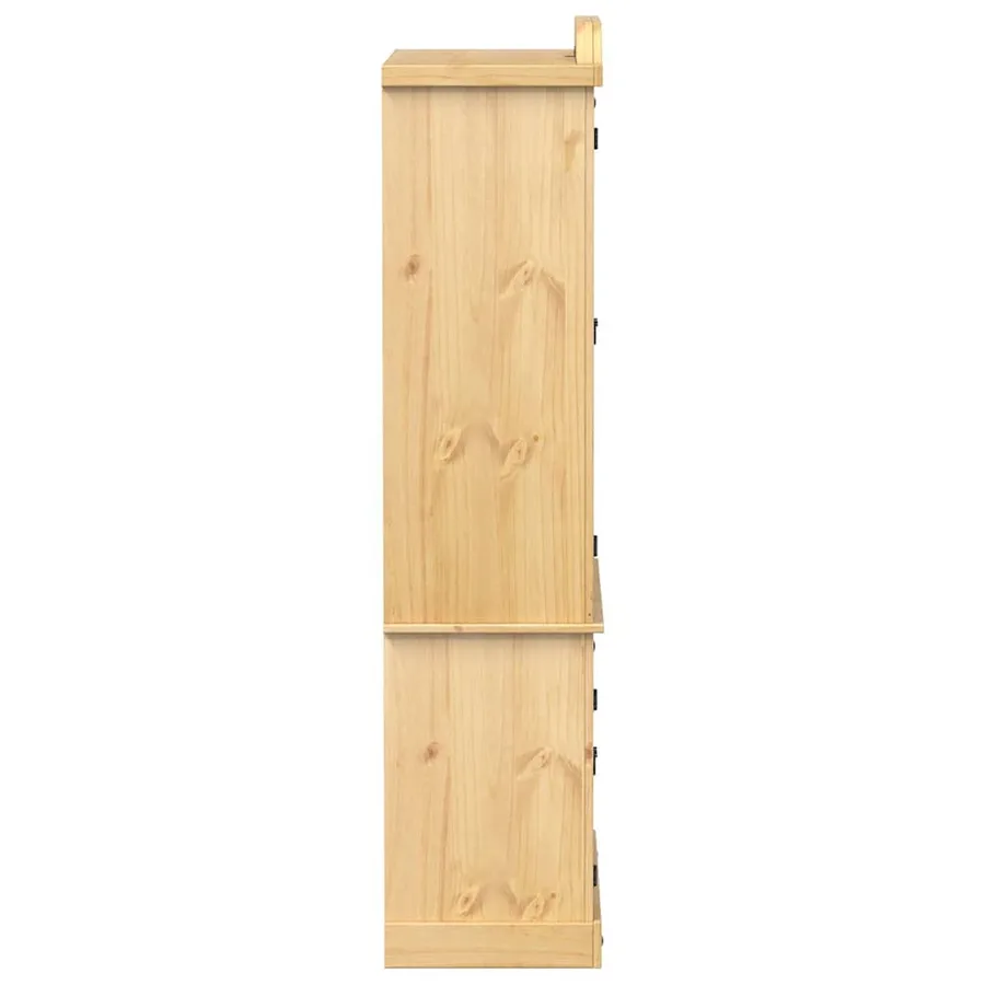 Vitrine en verre Corona 103,5x42x180 cm bois de pin massif - 5