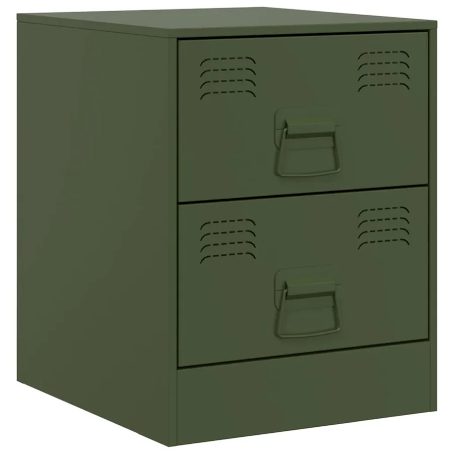 Tables de chevet 2 pcs vert 34,5x39x44 cm acier - 6