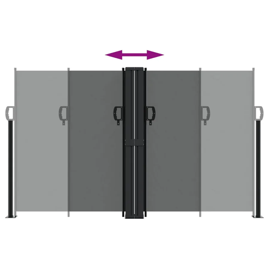 Auvent latéral rétractable anthracite 140x600 cm - 5