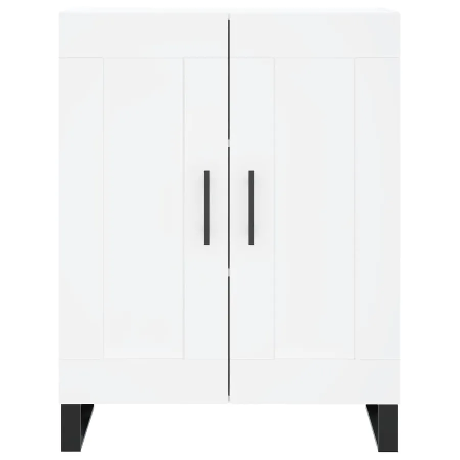 Buffet haut Blanc 69,5x34x180 cm Bois d'ingénierie - 8