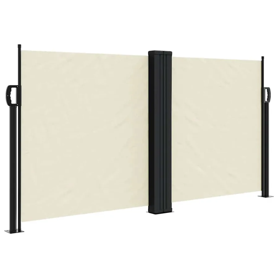 Auvent latéral rétractable crème 120x1000 cm - 2
