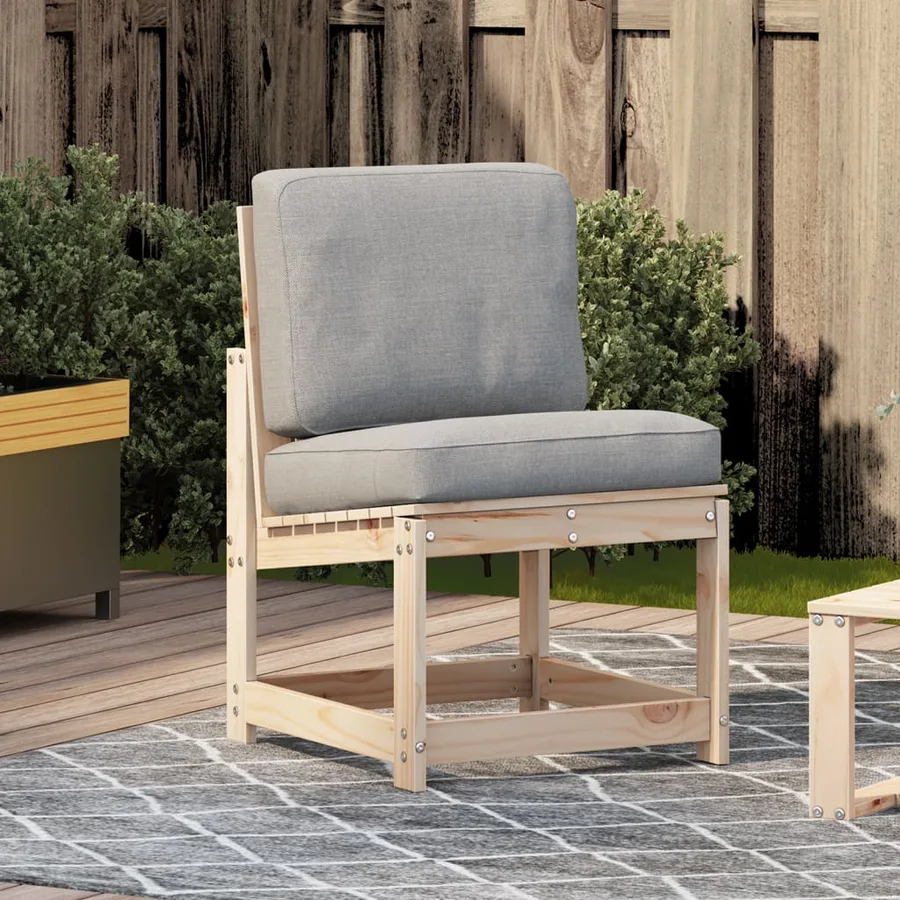 Chaise de jardin 50,5x55x77 cm bois de pin massif - 3
