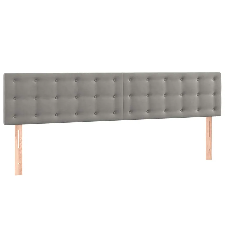 Sommier à lattes de lit et matelas gris clair 120x190cm velours - 7