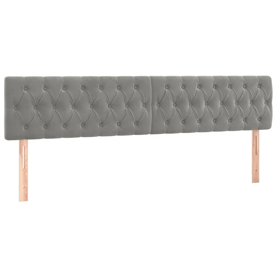 Sommier à lattes de lit et matelas gris clair 120x190cm velours - 7