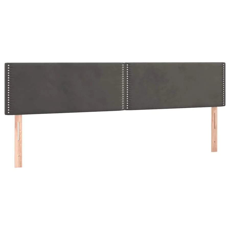 Sommier à lattes de lit et matelas gris foncé 120x190cm velours - 7