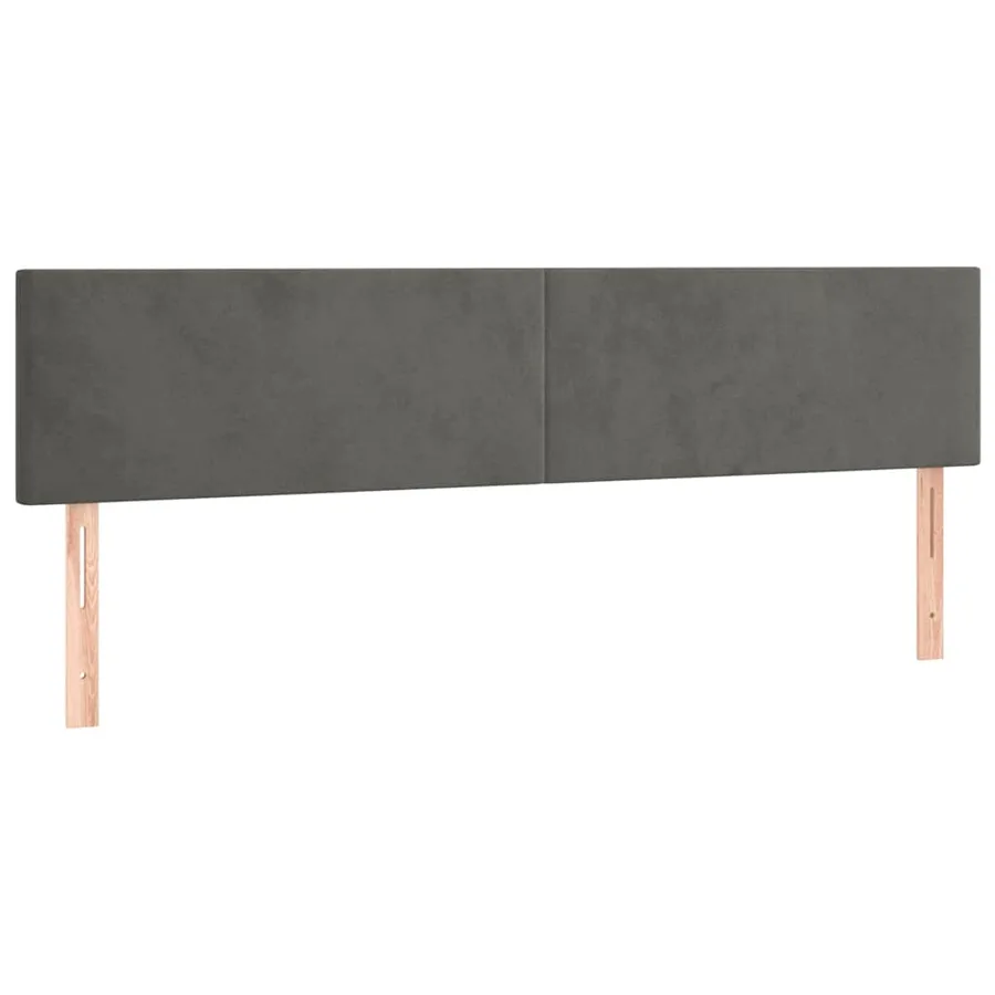 Sommier à lattes de lit et matelas gris foncé 120x190cm velours - 7