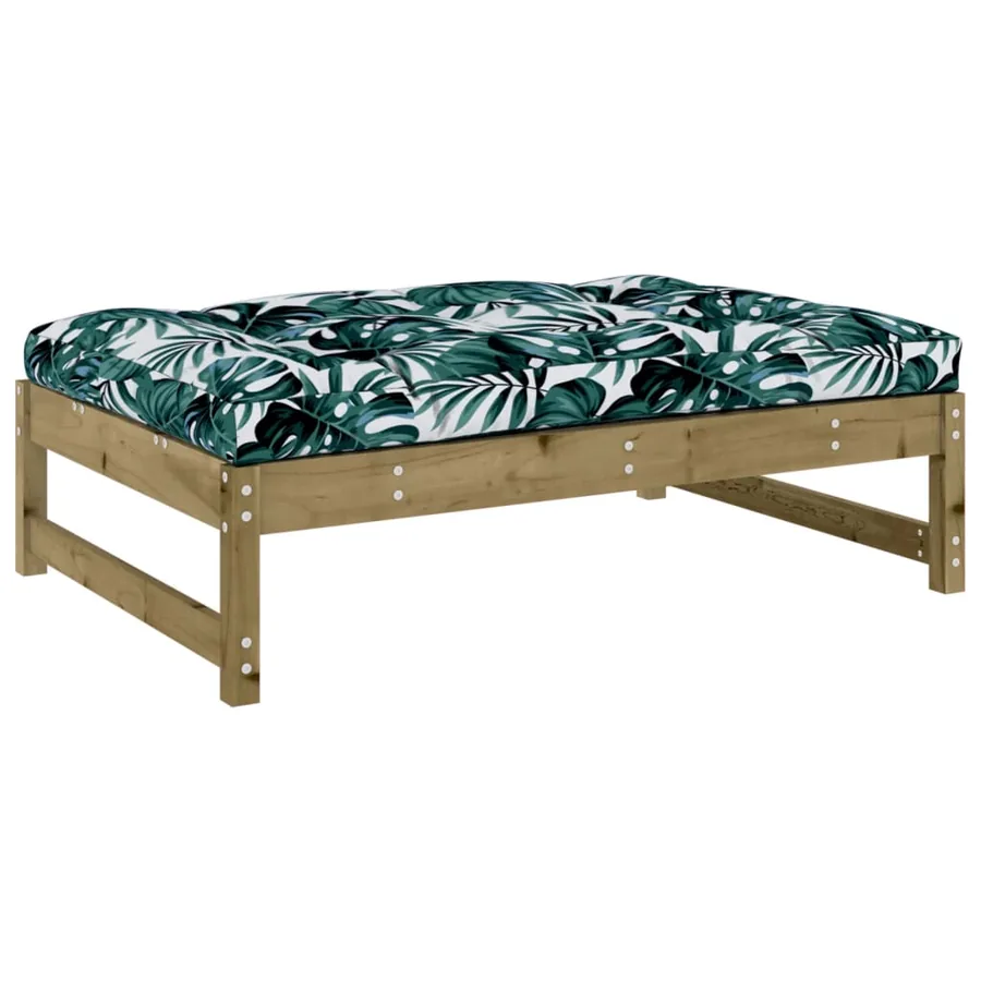 Salon de jardin 6 pcs avec coussins bois de pin imprégné - 5