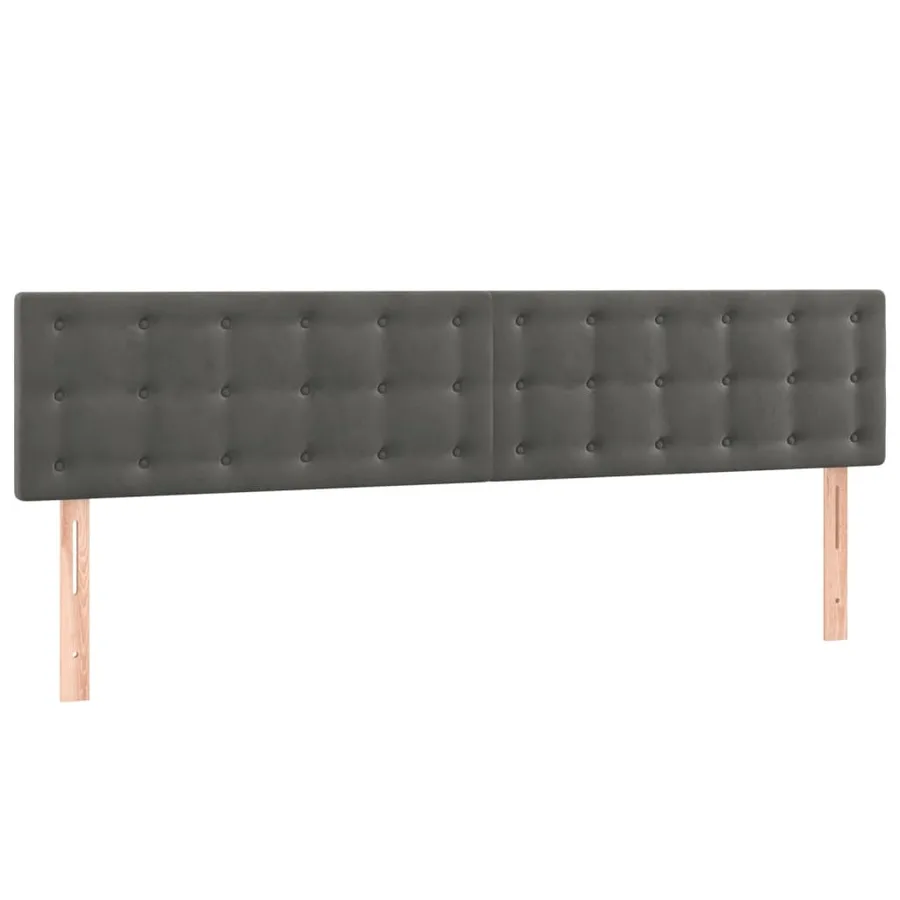 Sommier à lattes de lit avec matelas LED gris foncé 120x190 cm - 9